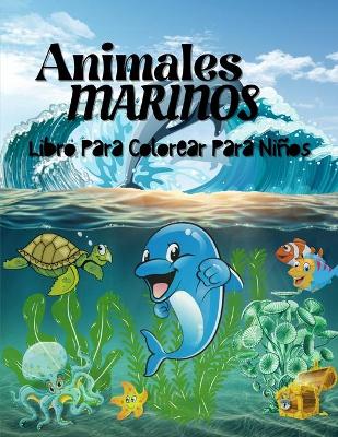 Book cover for Libro para colorear de animales marinos para niños