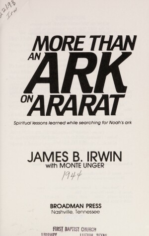 Book cover for More Than an Ark on Ararat