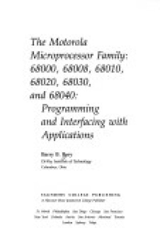 Cover of Motorola Microprocessor Family