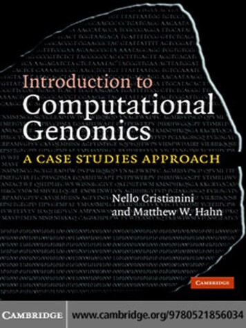 Book cover for Introduction to Computational Genomics