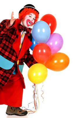 Book cover for A Clown at the Carnival with Balloons