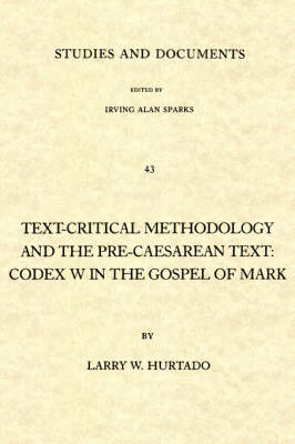 Book cover for Text-critical Methodology and the Pre-Caesarean Text