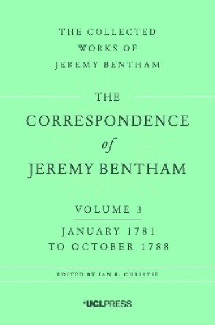 Cover of The Correspondence of Jeremy Bentham, Volume 3