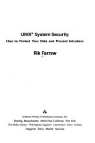 Cover of UNIX System Security