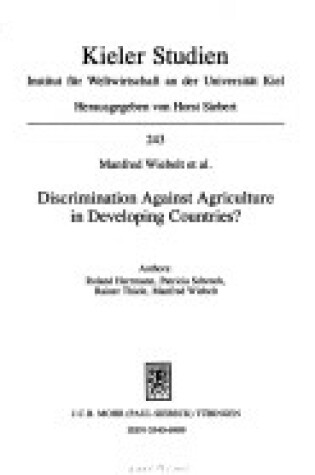 Cover of Discrimination against Agricu CB