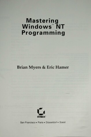 Cover of Programming for Windows NT