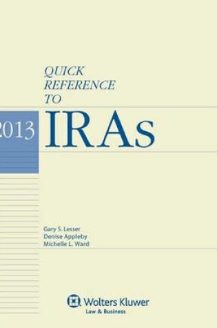 Cover of Quick Reference to Iras, 2013 Edition