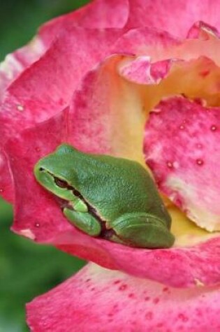 Cover of Tree Frog in a Pink Rose Journal