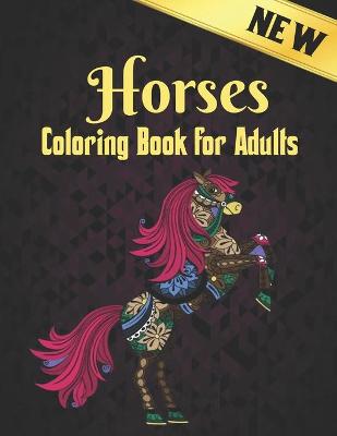 Book cover for Coloring Book Adults Horses