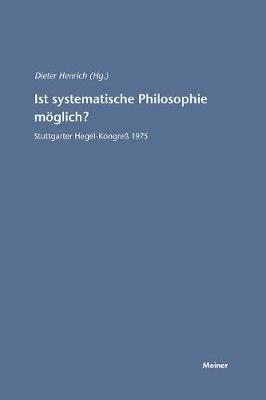 Cover of Ist systematische Philosophie moeglich?