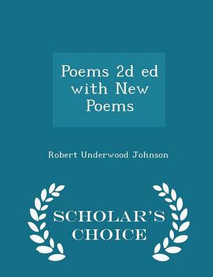 Book cover for Poems 2D Ed with New Poems - Scholar's Choice Edition